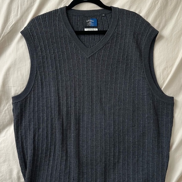 VINTAGE NORDSTROM Classic Merino Wool Sweater Vest Knit Vest Men's Size XL - Picture 7 of 7